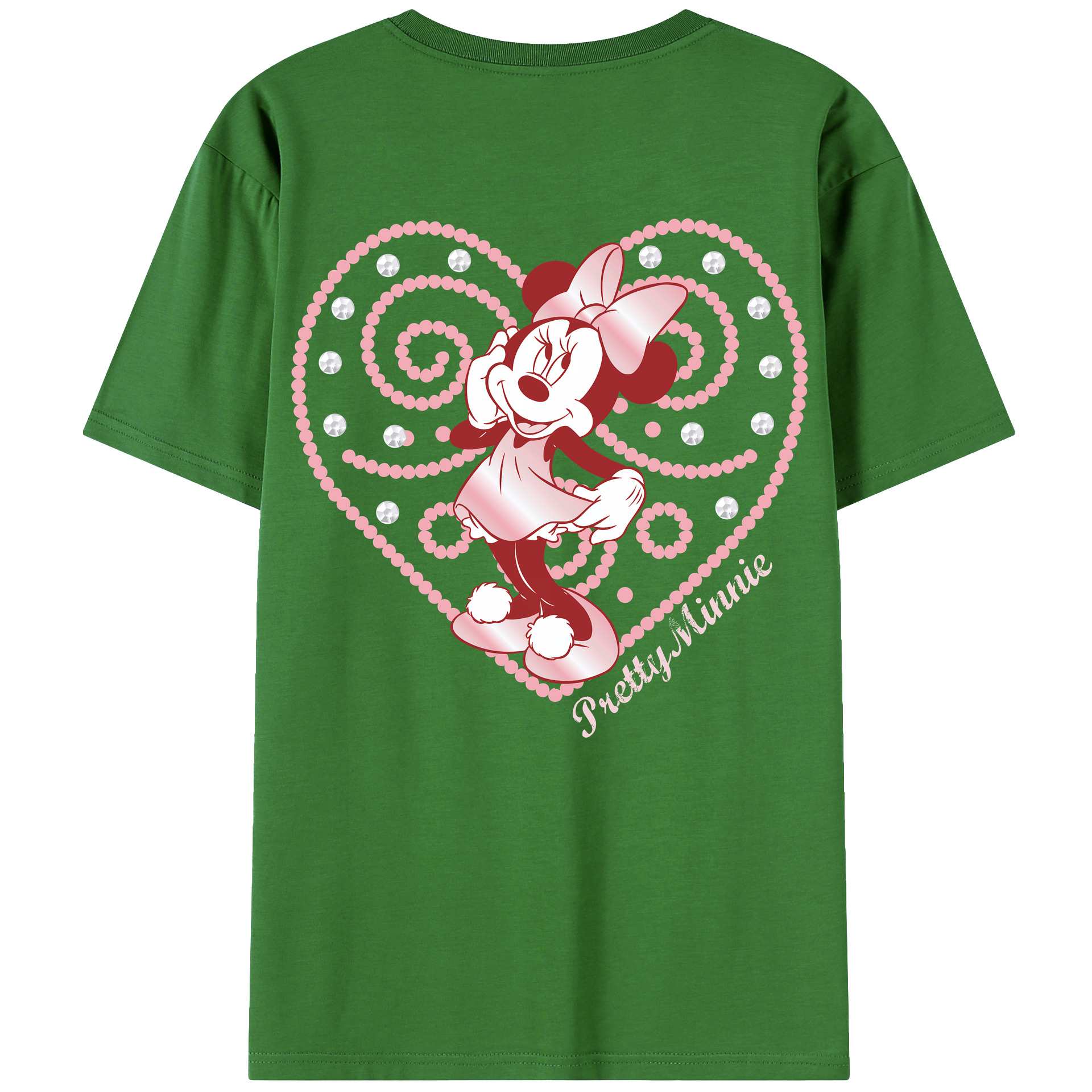 （画像用） ミッキーマウス Mickey Mouse レディース半袖Tシャツ(バックプリント)